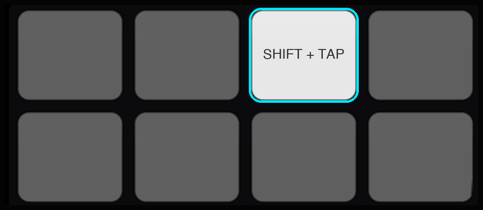 Shift plus tap on a pad clears that loop without touching the others